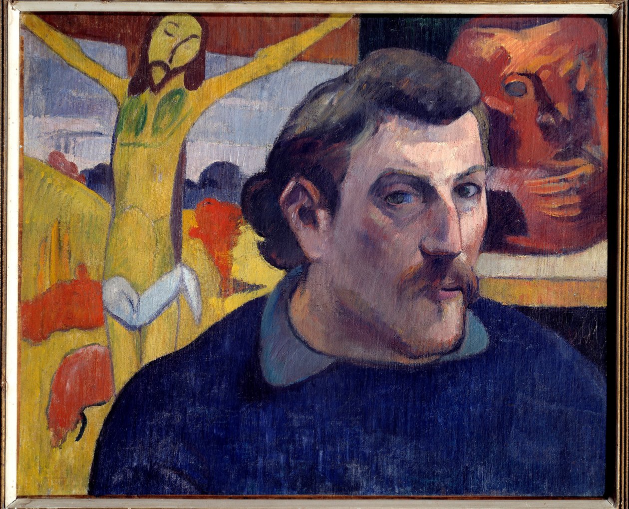 Yellow Christ self-portrait by Paul Gauguin