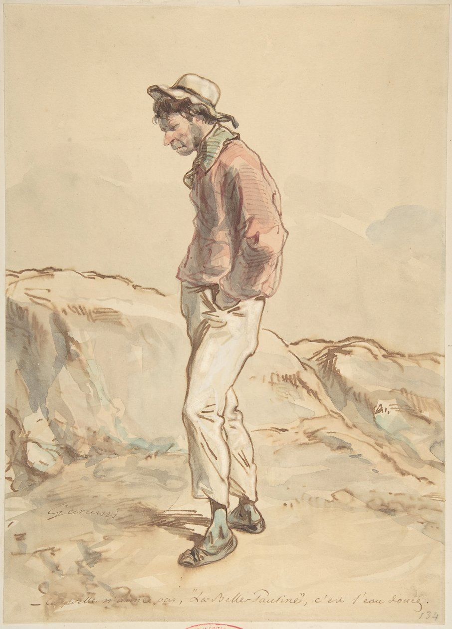A Sailor Standing on the Shore by Paul Gavarni