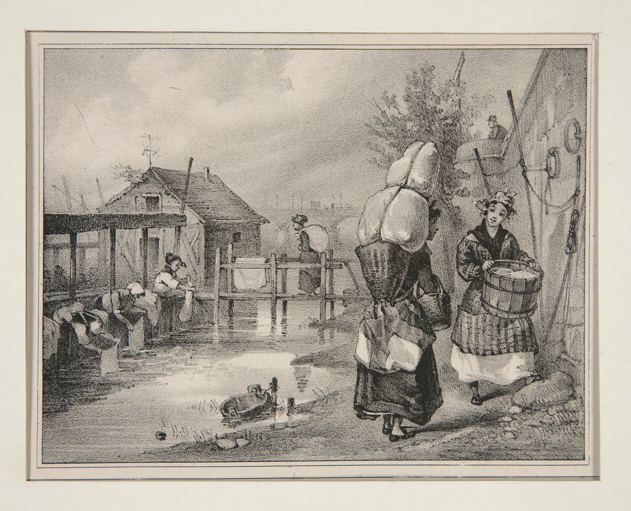 Laundresses by Paul Gavarni