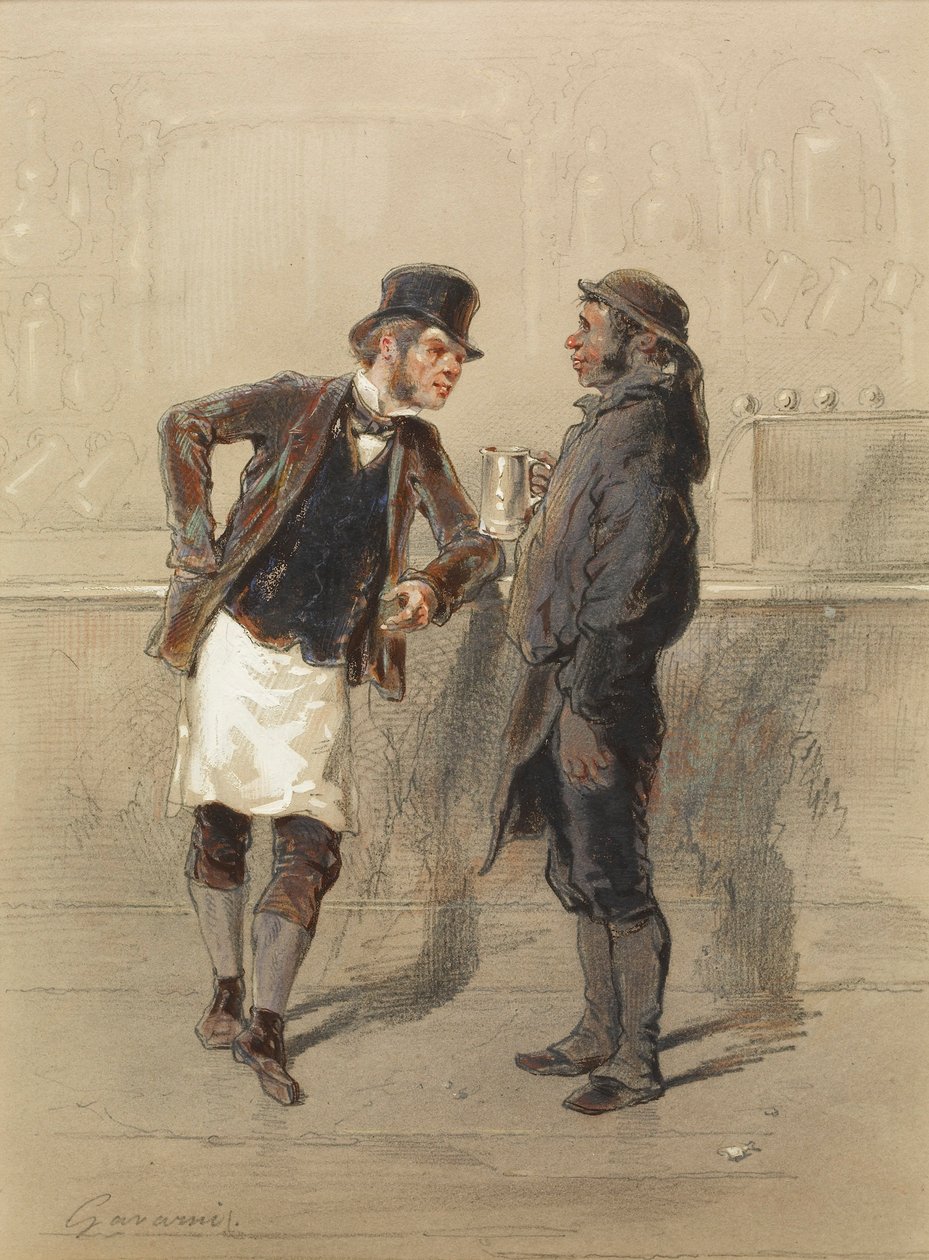 Car Man and Coal Heaver by Paul Gavarni