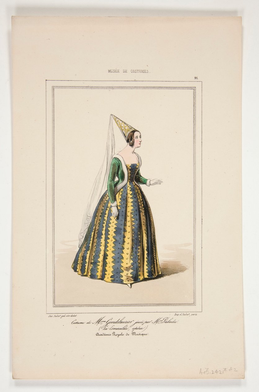 Costume of Mme Gondelaurier, Played by Mme Dabadier by Paul Gavarni