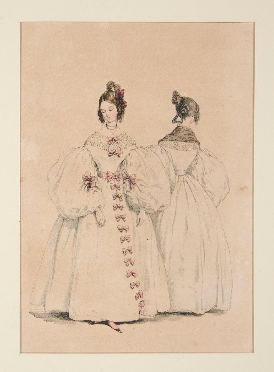 In the Evening. Muslin and Florence Gauze Dresses by Paul Gavarni