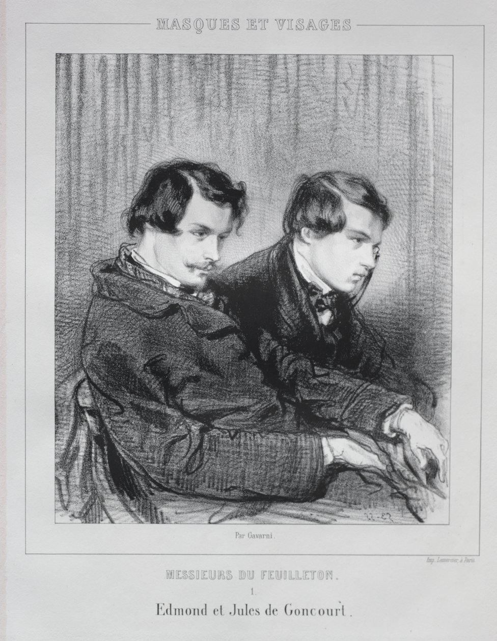 Edmond and Jules de Goncourt by Paul Gavarni