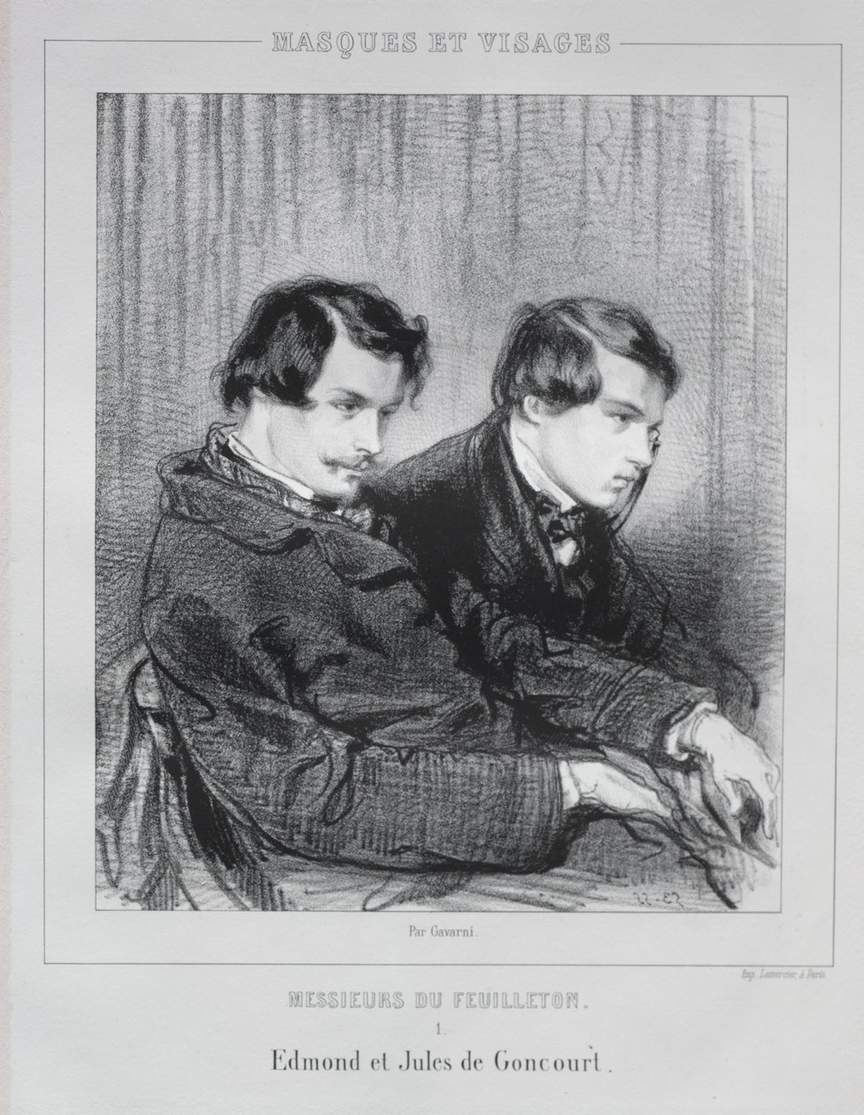 Edmond and Jules de Goncourt by Paul Gavarni