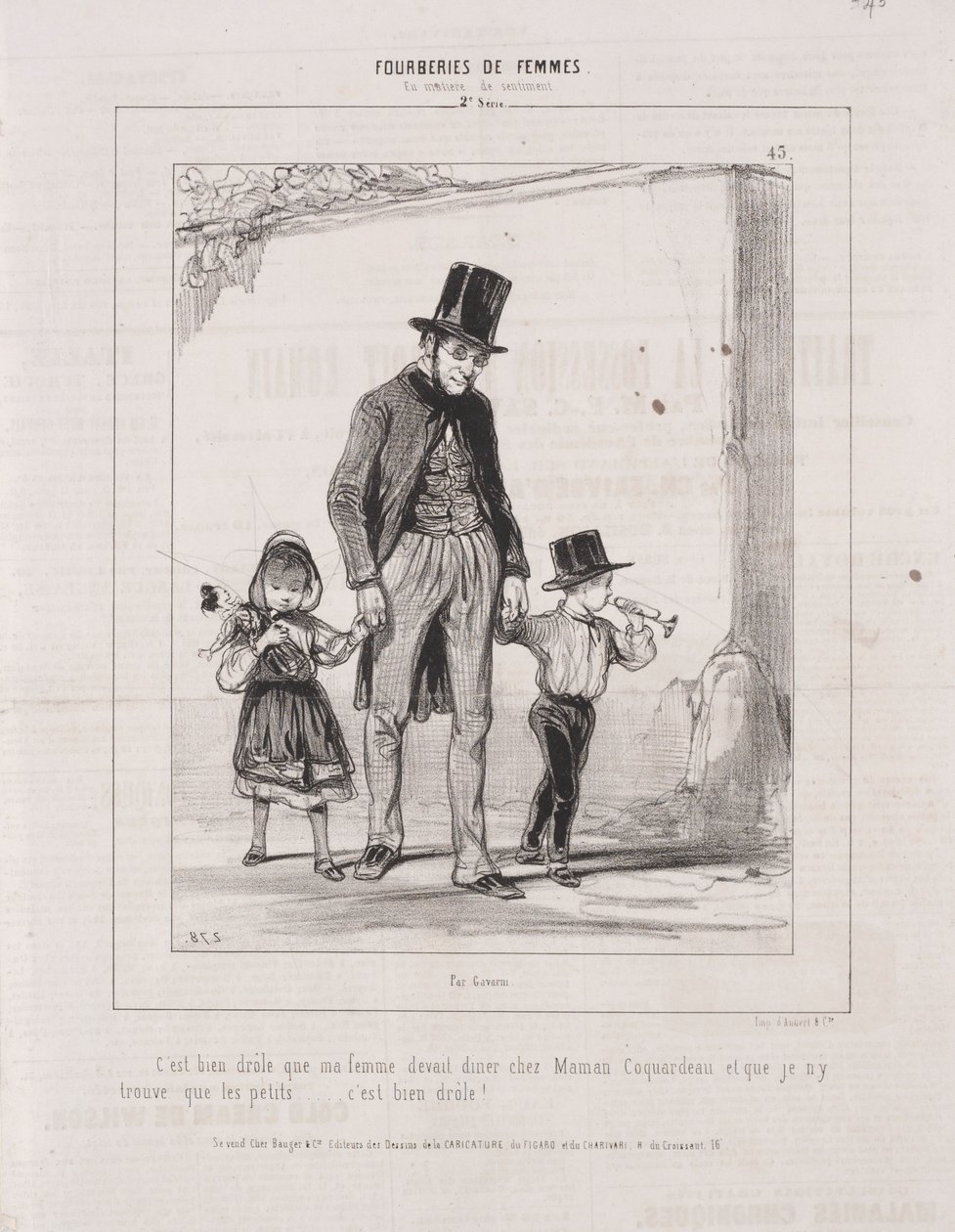 Fourberies de Femmes: En matière de sentiment, 1842 by Paul Gavarni