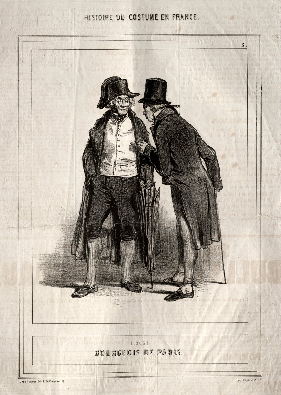 Histoire du Costume en France: Bourgeois de Paris by Paul Gavarni