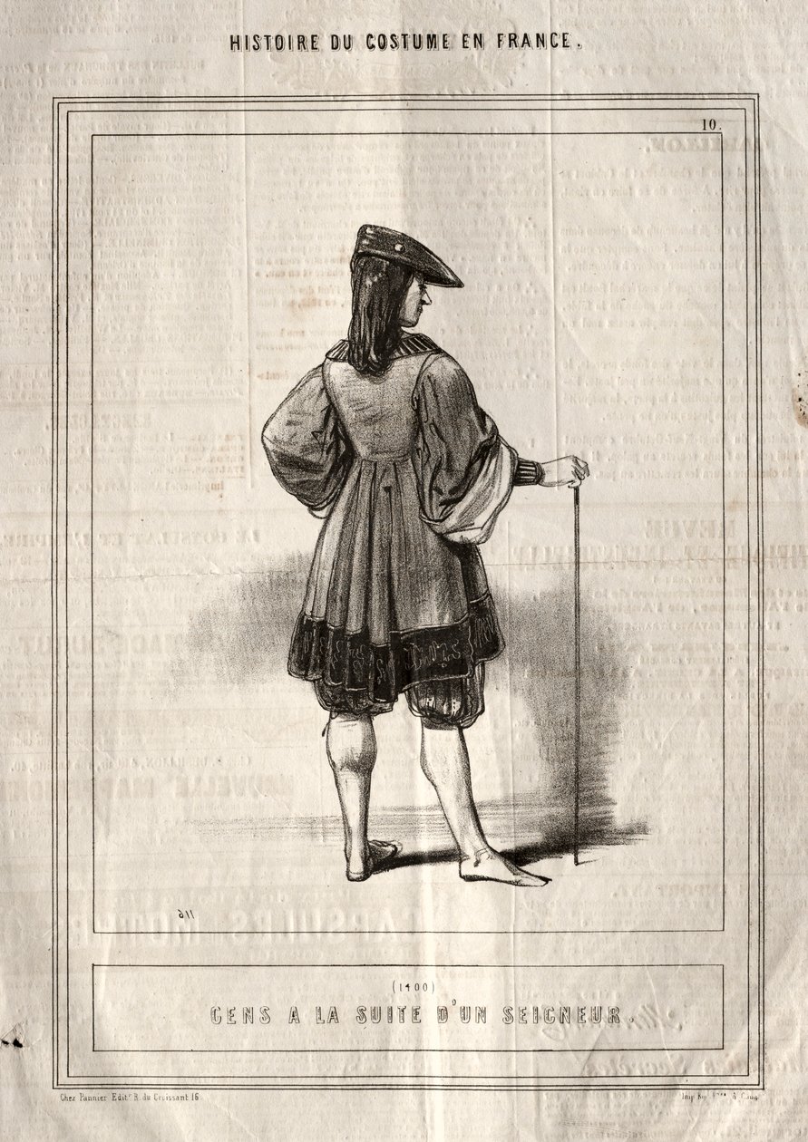 Histoire du Costume en France: Gens à la suite d