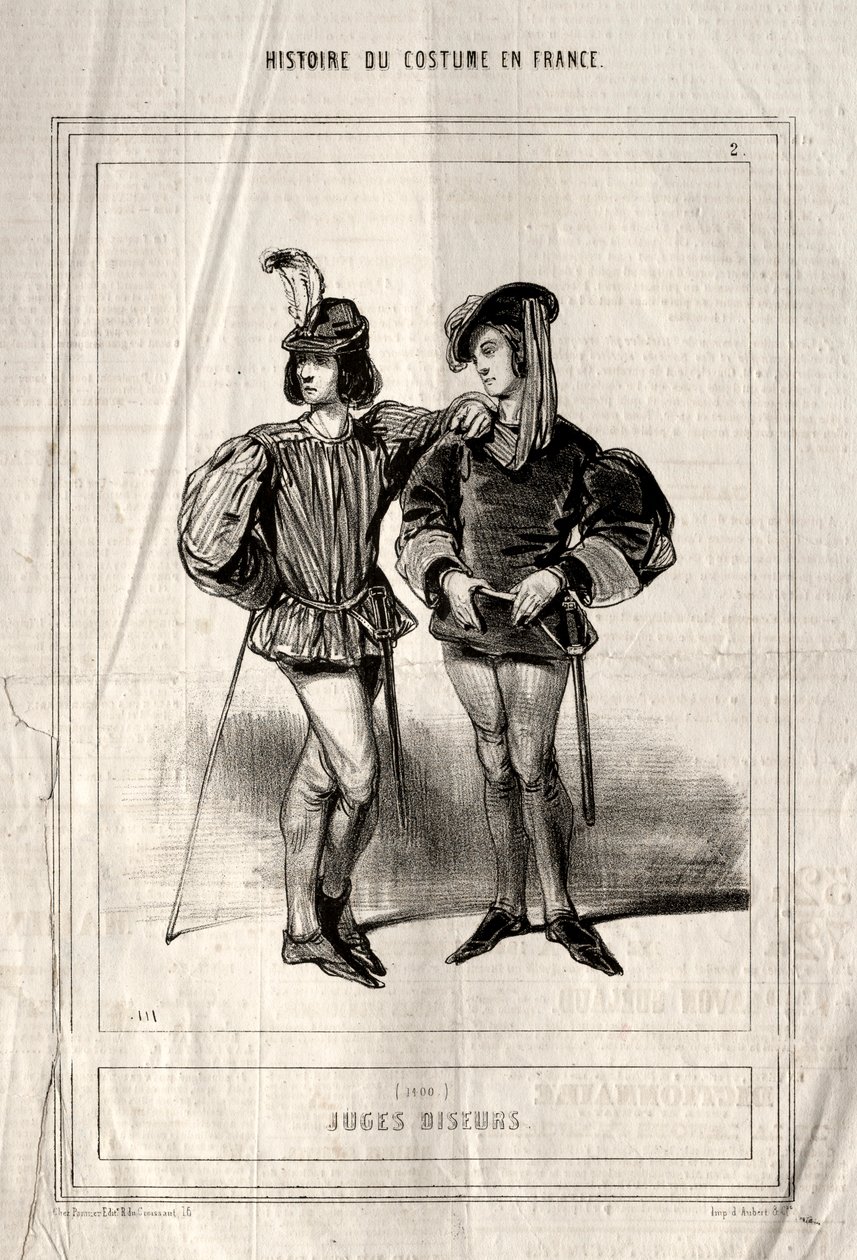 History of Costume in France: Judges by Paul Gavarni