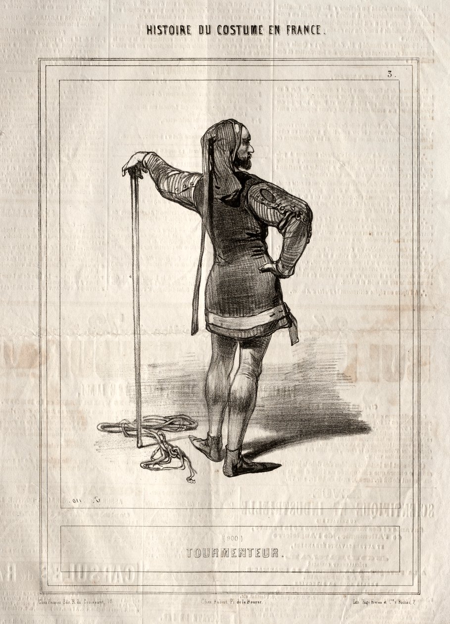 Histoire du Costume en France: Tourmenteur by Paul Gavarni