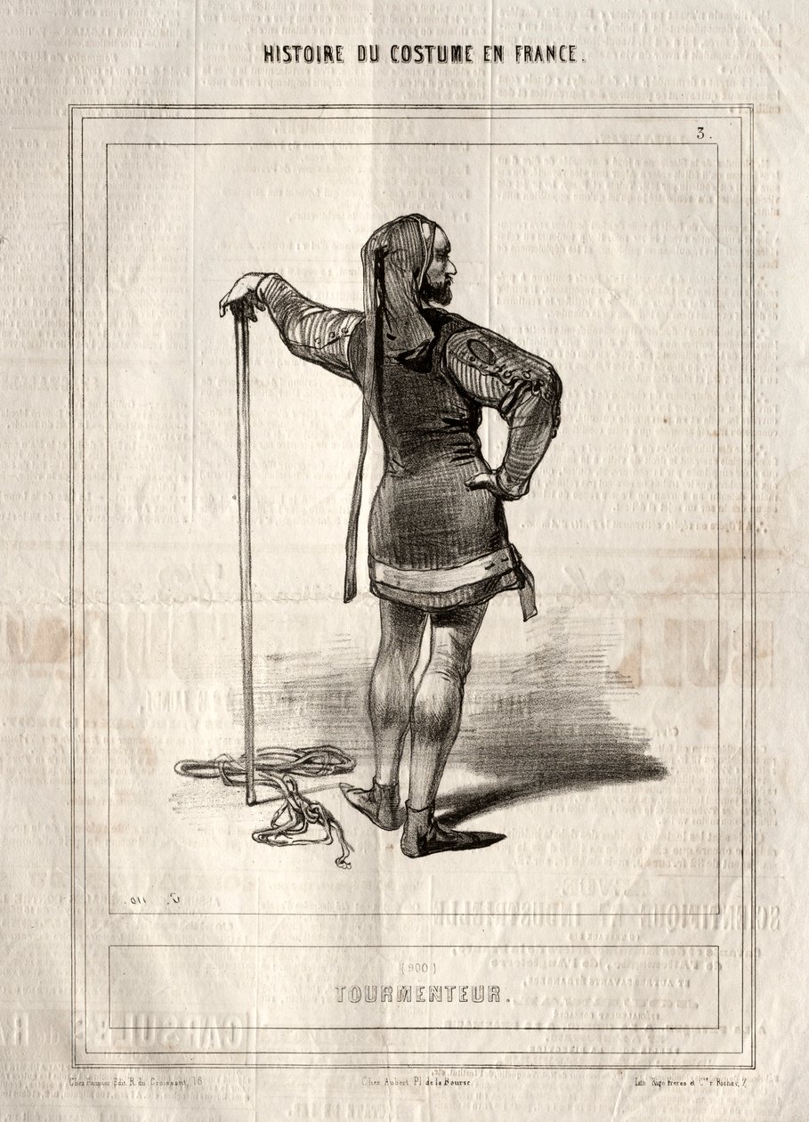 Histoire du Costume en France: Tourmenteur by Paul Gavarni