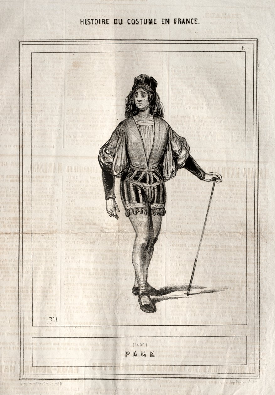 Historique du Costume en France: Page by Paul Gavarni