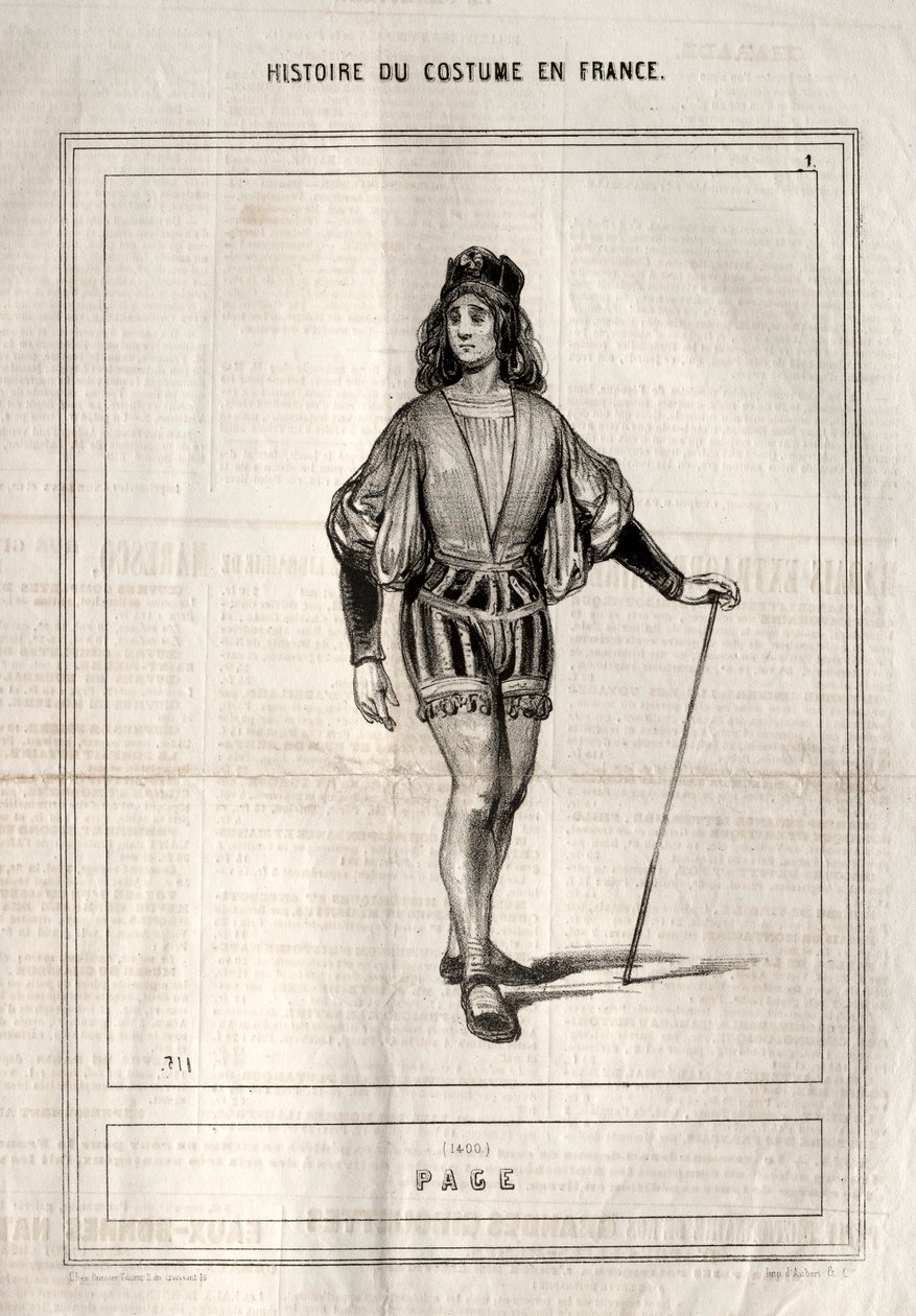 Historique du Costume en France: Page by Paul Gavarni