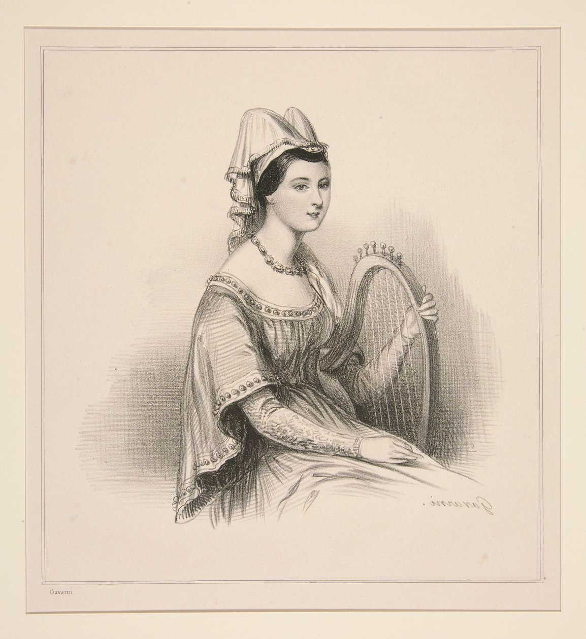 Italian Woman in 1300 by Paul Gavarni