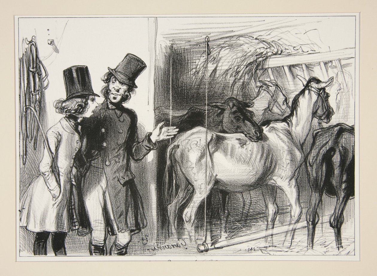 Here We Rent Horses by Paul Gavarni