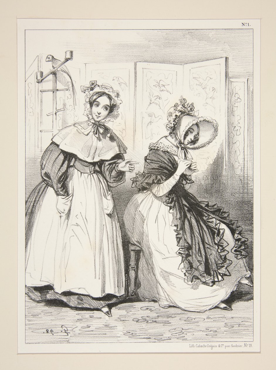 The Witness Stand. Madame is on the Stand Because She Has a Husband, ... by Paul Gavarni