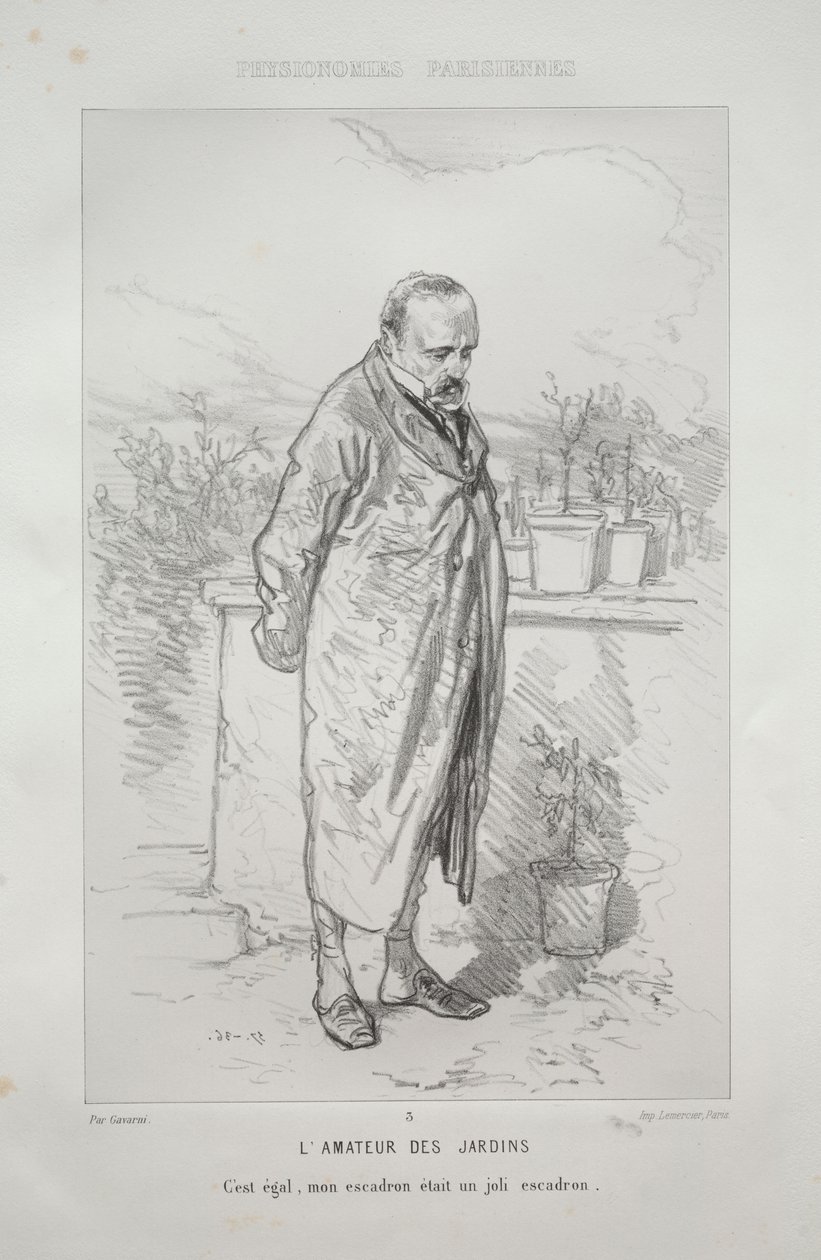 The Garden Enthusiast by Paul Gavarni