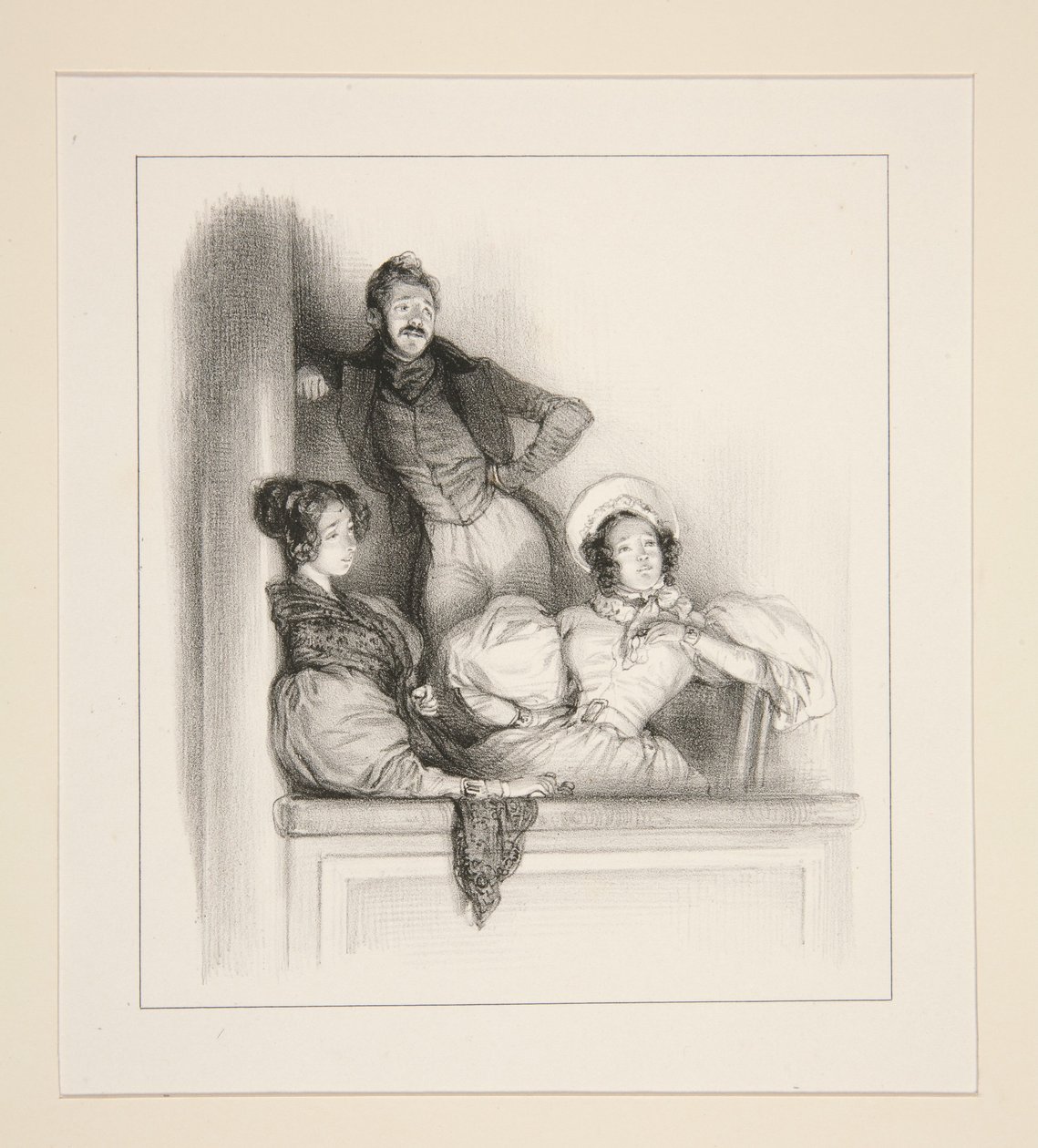The Box of the Bouffes by Paul Gavarni