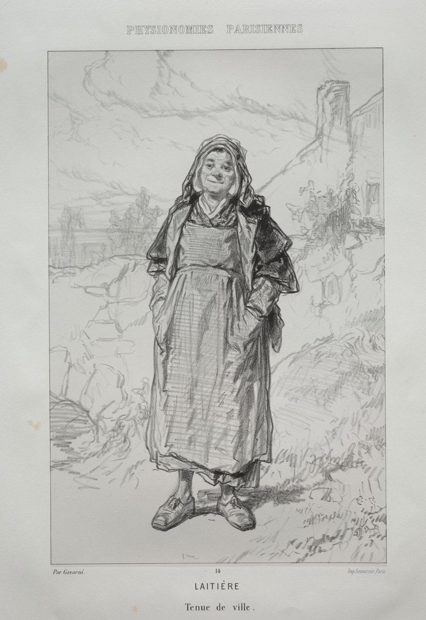 Milkmaid by Paul Gavarni
