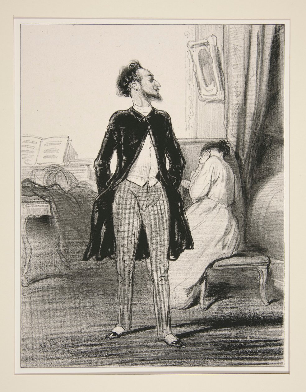 The Singing Husband by Paul Gavarni