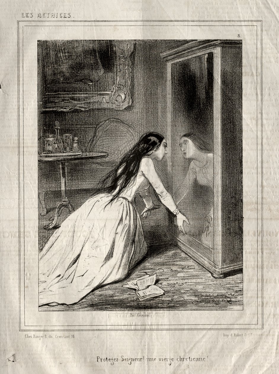 The Actresses: Protect, Lord! A Christian Virgin by Paul Gavarni