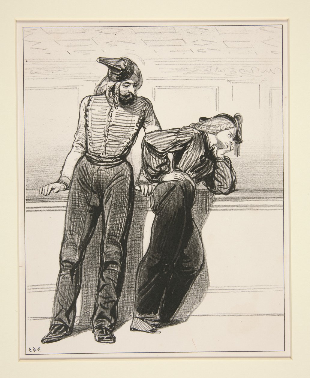 The Porters - No. 54 - Mounting a Horse... by Paul Gavarni