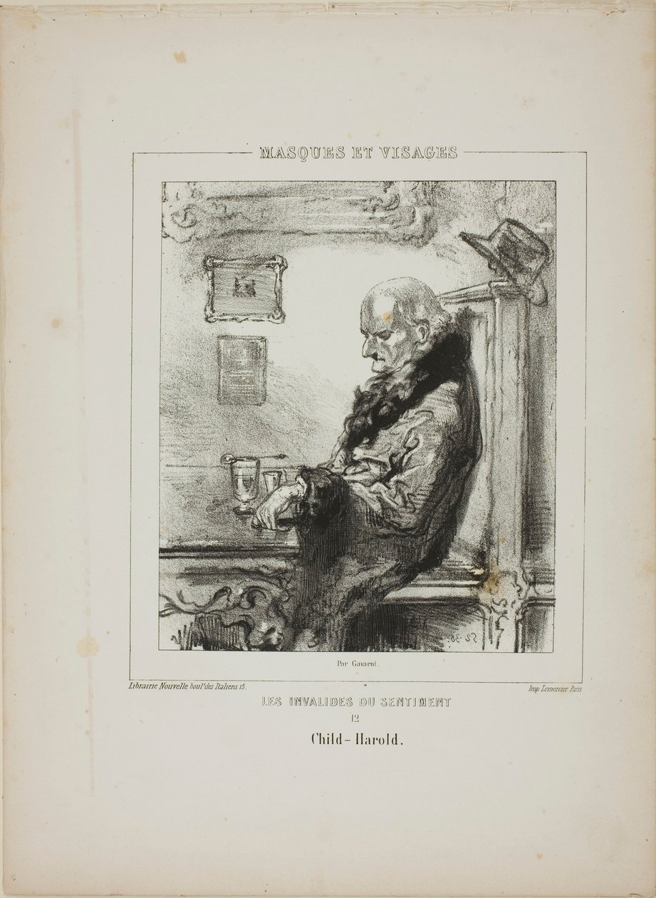 The Invalids of Sentiment: Child-Harold by Paul Gavarni