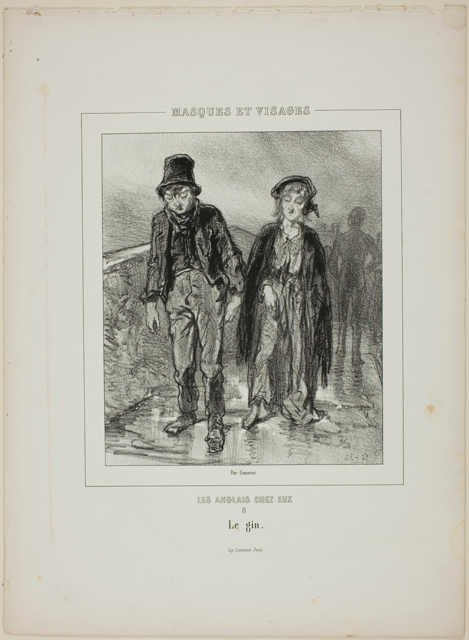 The English at Home: The Gin by Paul Gavarni