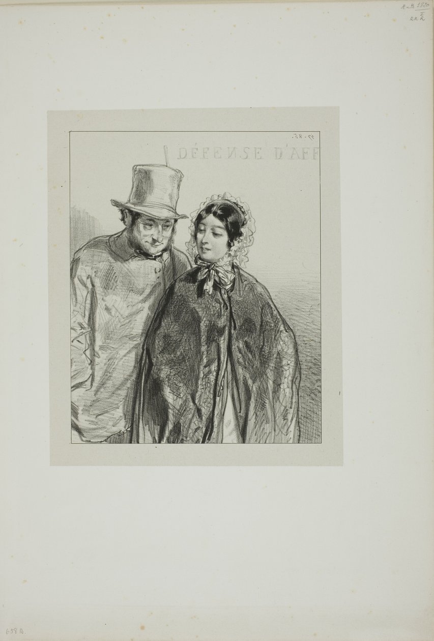 Masks and Faces: Mr. Pipanthoud, vous ni affichez by Paul Gavarni