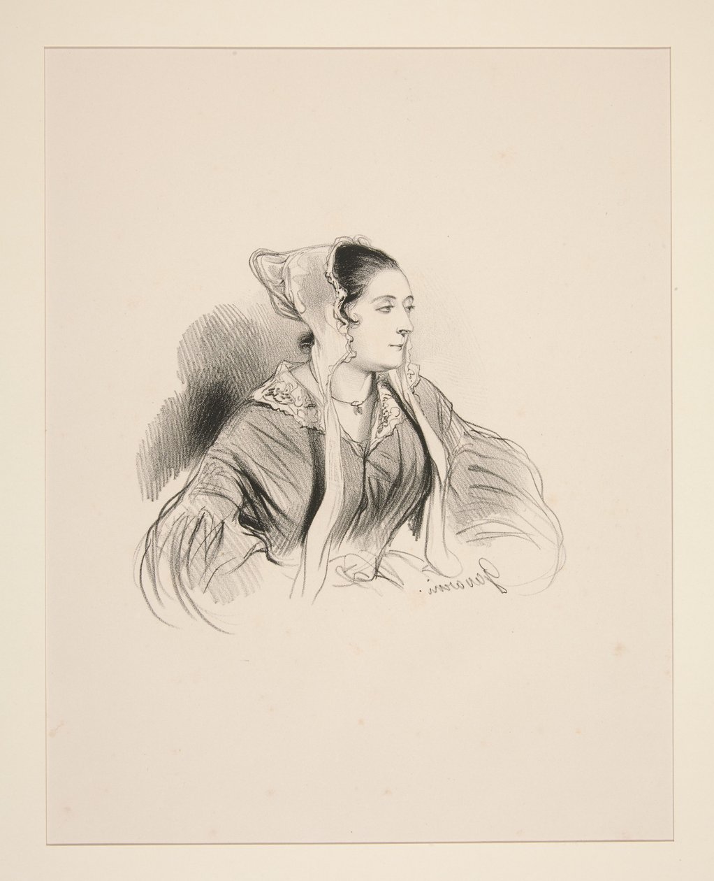 Mme. Pellier by Paul Gavarni