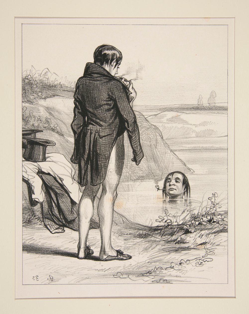 Mr. Jacques Schwerdtfeger, Employee at the Funeral Services by Paul Gavarni