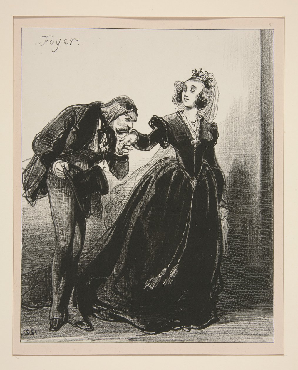Will You Do Us the Honor of Kissing Our Hand?... by Paul Gavarni