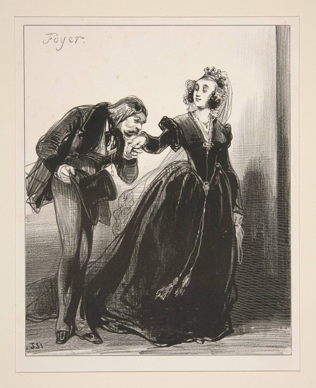 Will You Do Us the Honor of Kissing Our Hand?... by Paul Gavarni