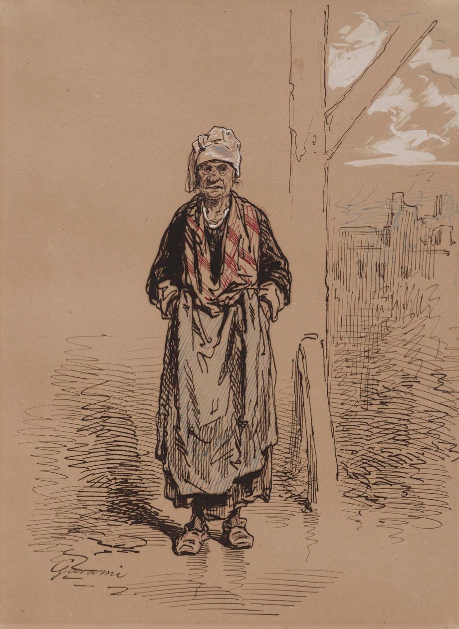 Old Woman by Paul Gavarni