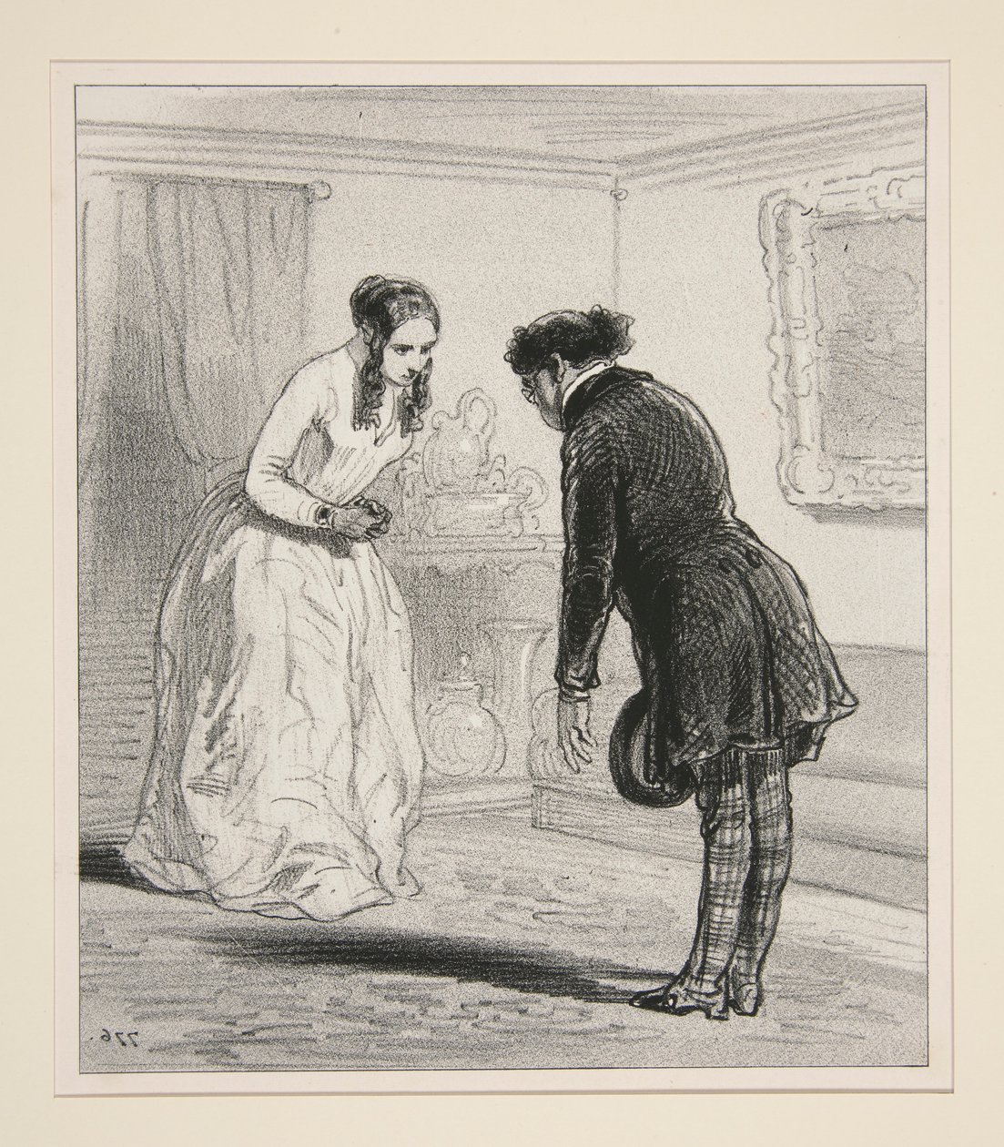 Pardon, Beautiful Lady, If I Believed I Had Acquired Some Rights to Your Gratitude by Paul Gavarni