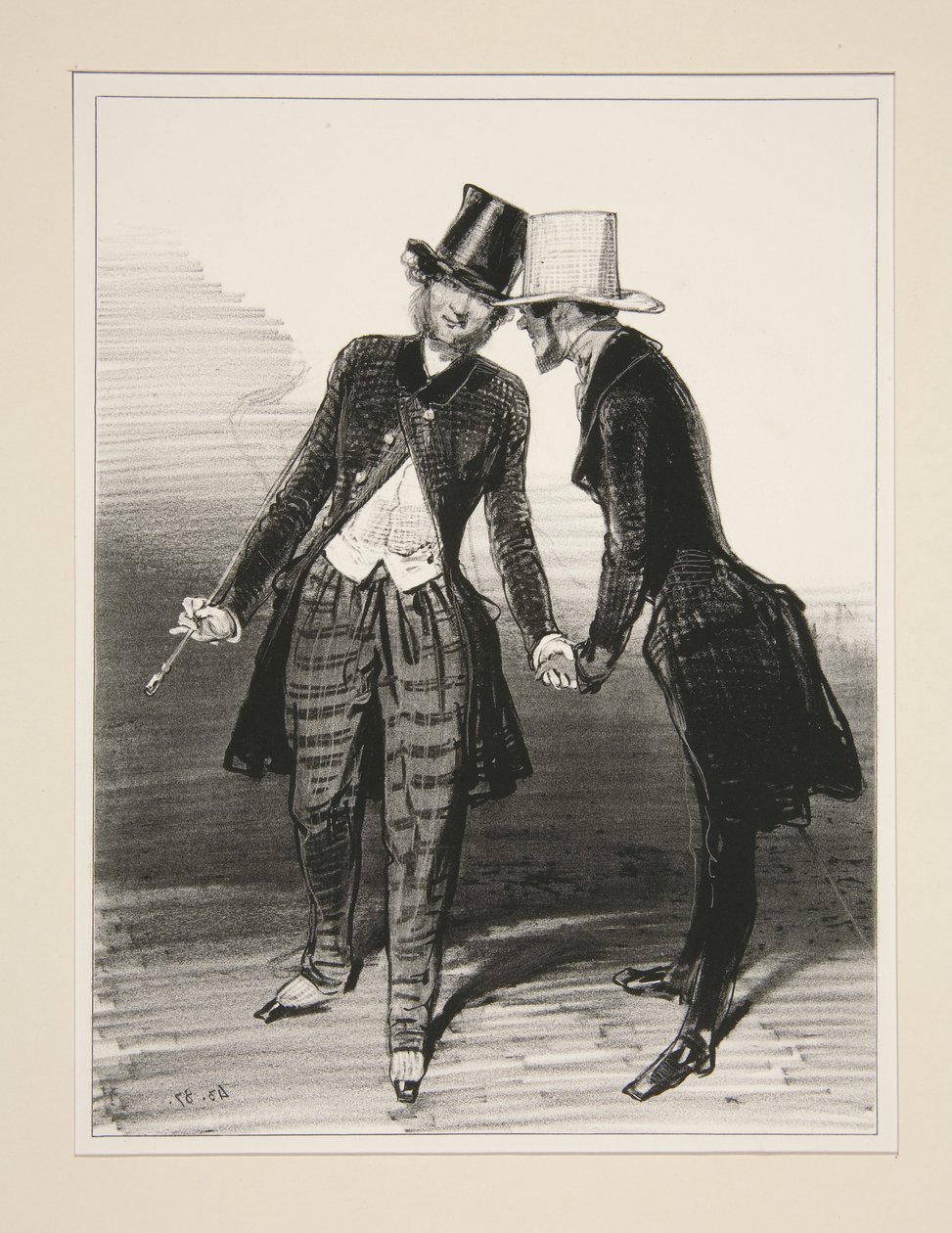 Pardon, my dear! I must leave you for a little affair... by Paul Gavarni