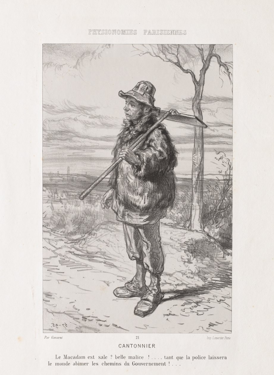 Parisian Physiognomy: Street Sweeper by Paul Gavarni