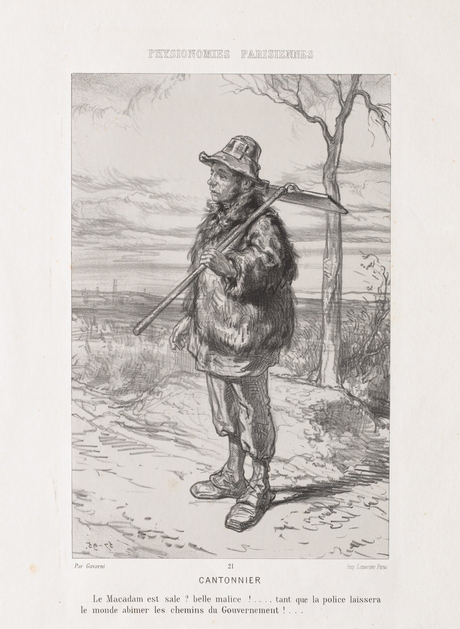 Parisian Physiognomy: Street Sweeper by Paul Gavarni