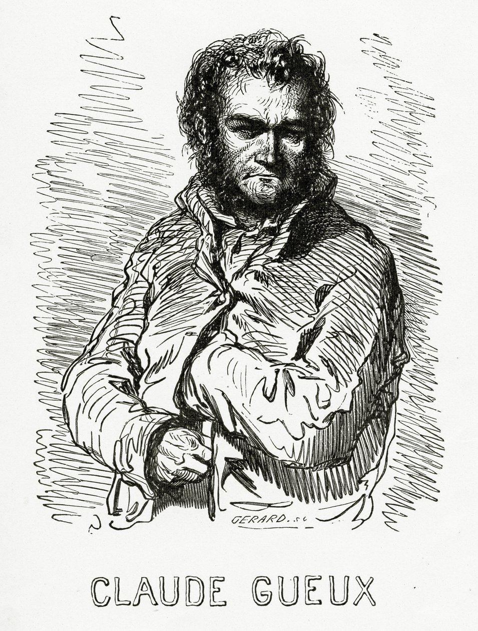 Portrait of Claude Gueux, 1834 by Paul Gavarni
