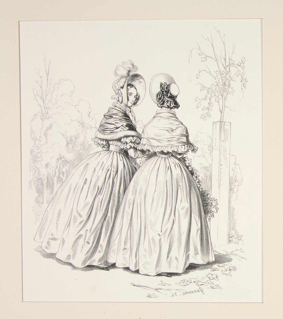 Dress in Irish Poplin and Satin Levantine... by Paul Gavarni