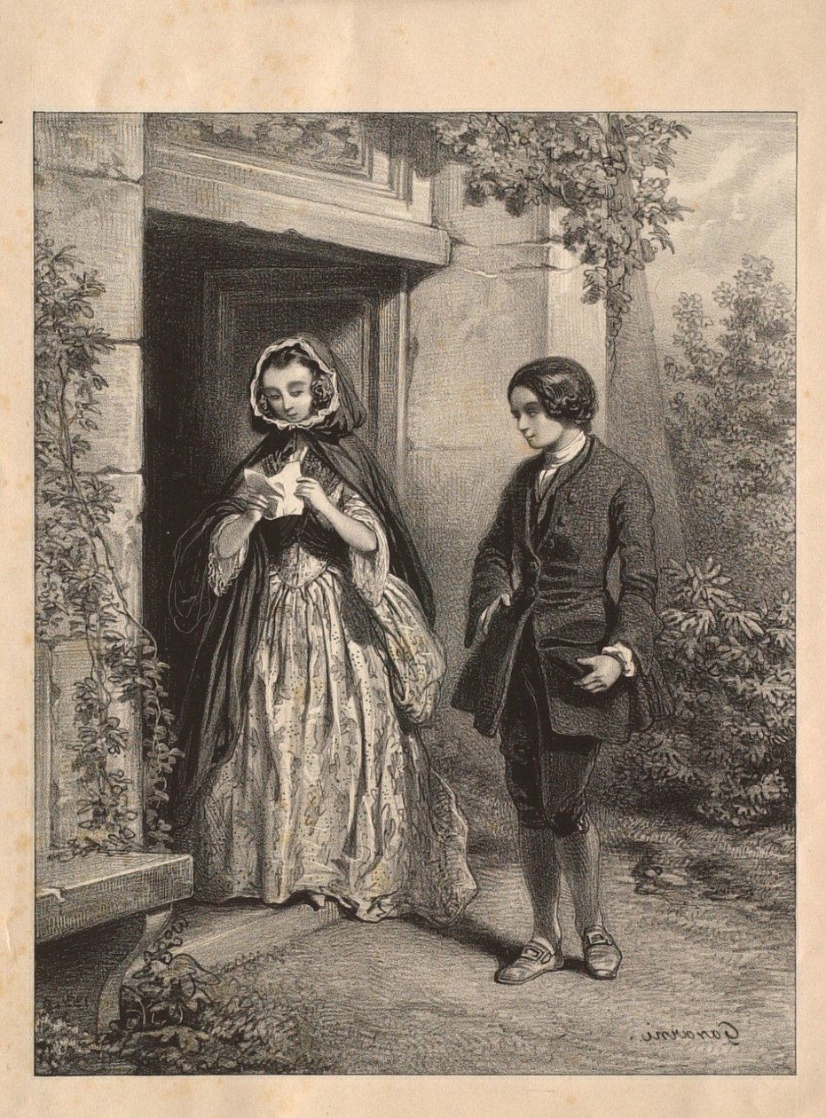 Rousseau and Madame de Warens by Paul Gavarni