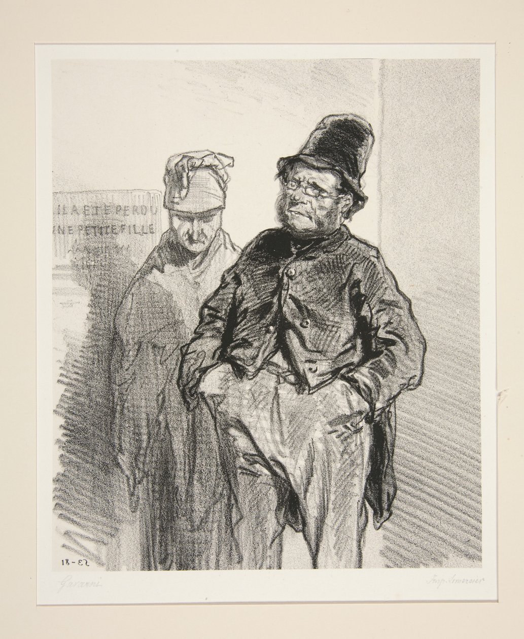 Sevigne and His Wife Take the Children in Weaning by Paul Gavarni