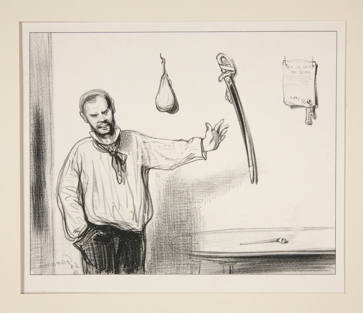 A Parchment, A Sword, A Joke by Paul Gavarni