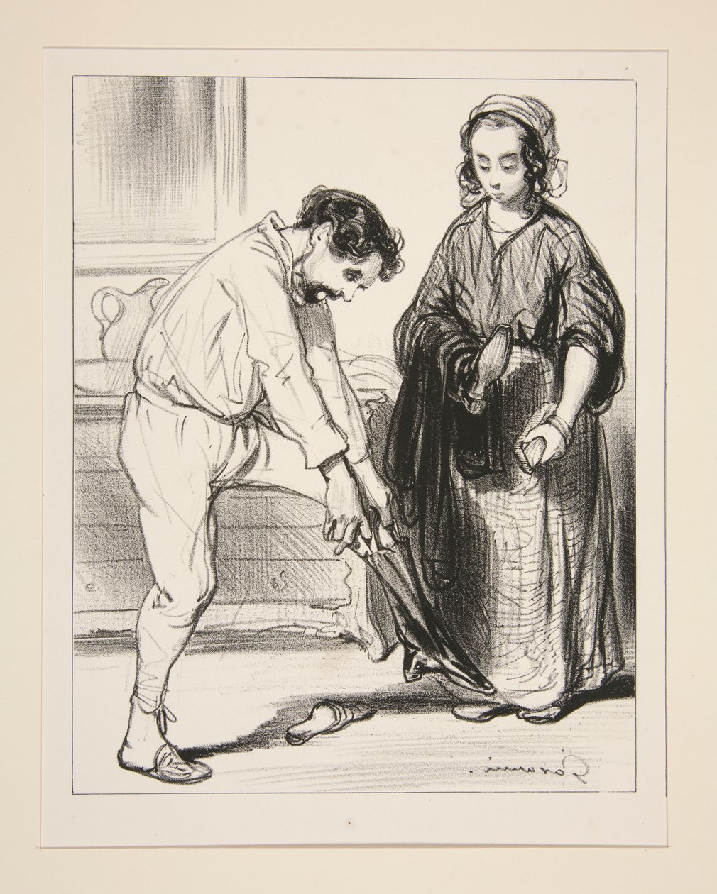 A Woman with Two Ends by Paul Gavarni