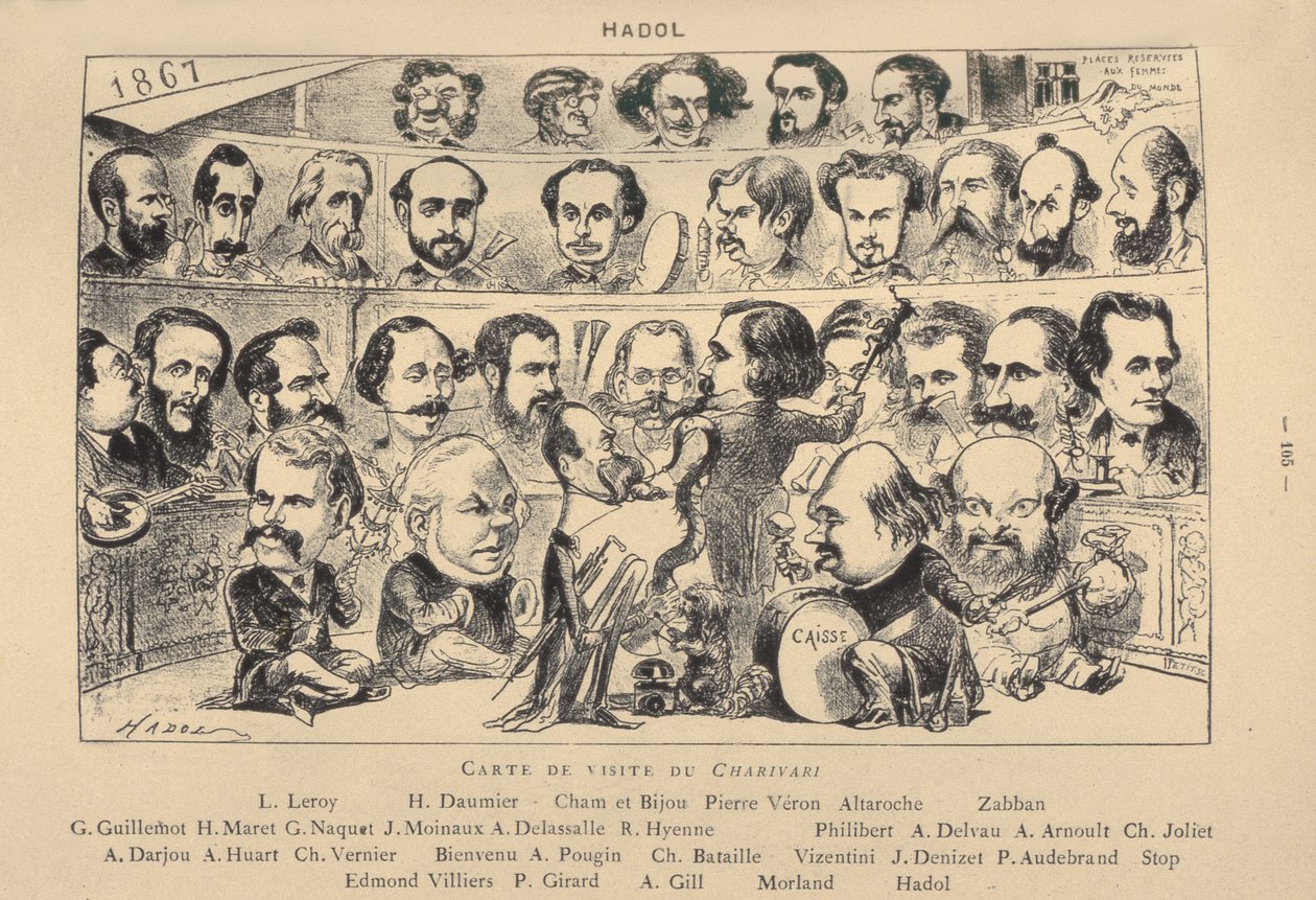 Carte de visite of Charivari, 1867 by Paul Hadol