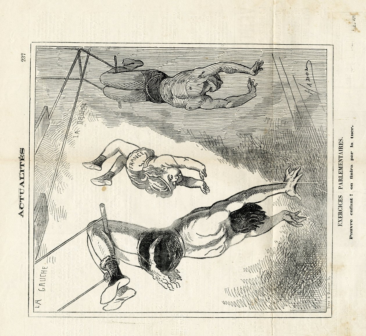 Illustration of Hadol (1835-1875) in Le Charivari by Paul Hadol