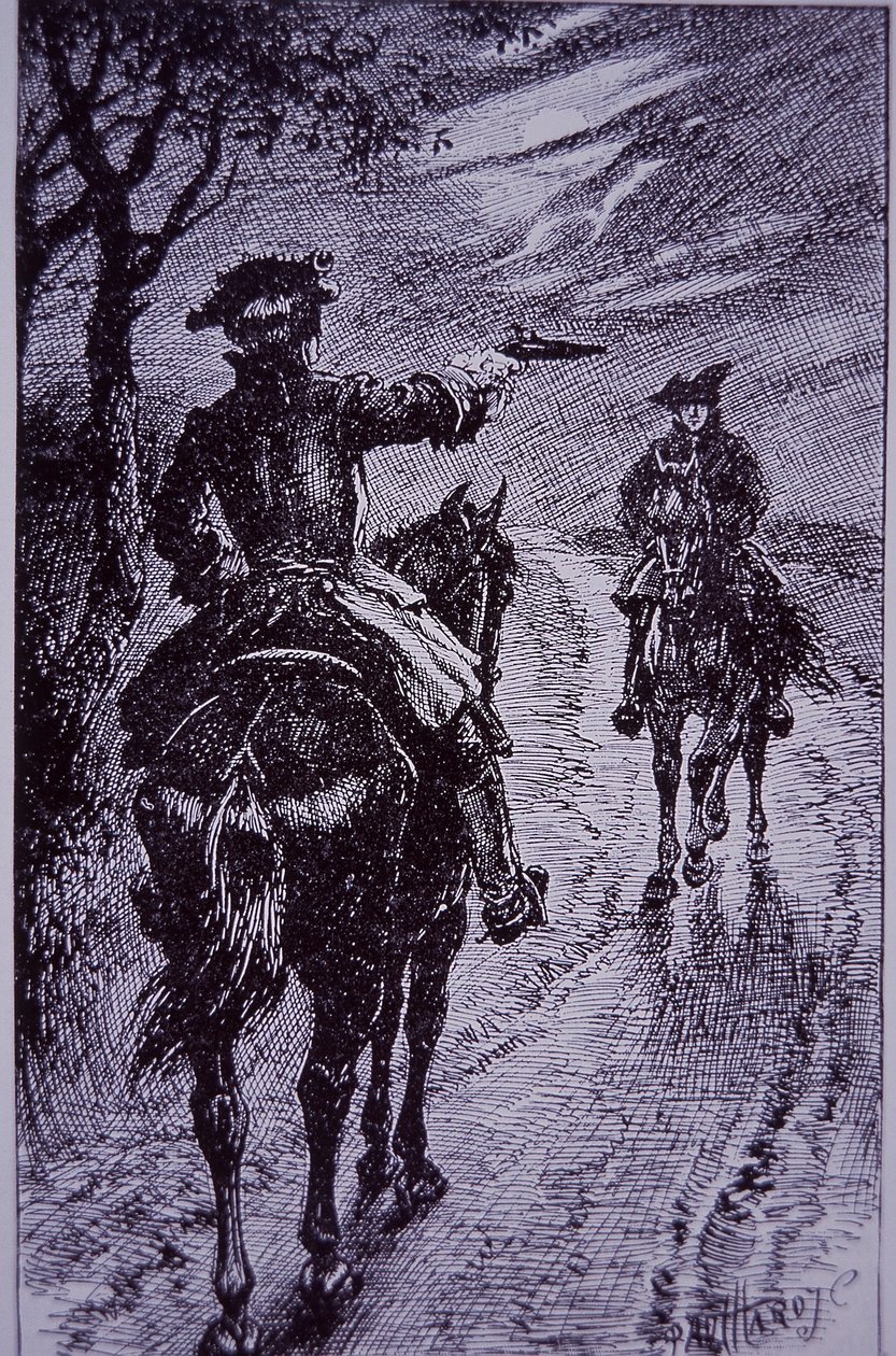 Dick Turpin meeting fellow highwayman Tom King by Paul Hardy