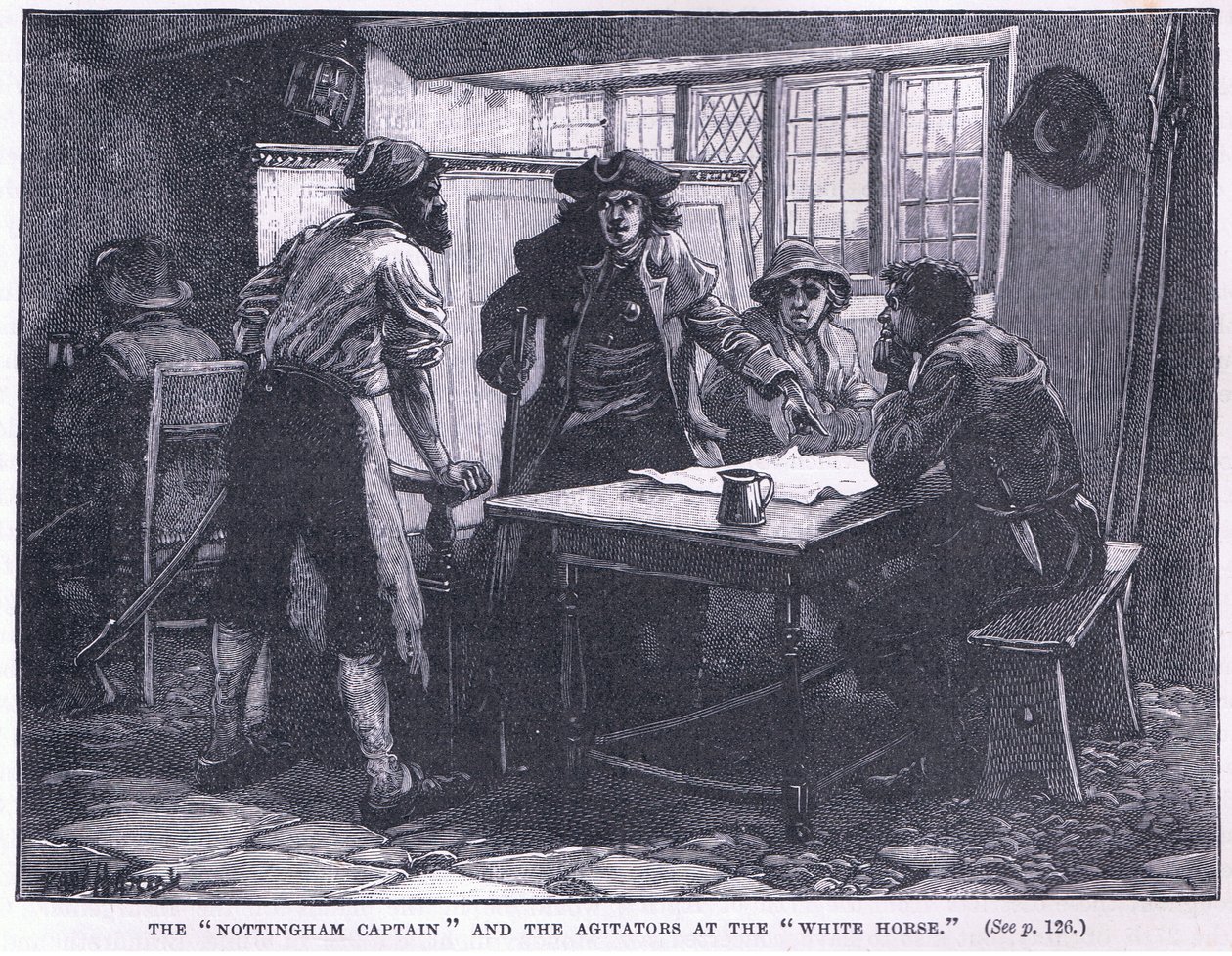 The Nottingham Captain and the agitators at the White Horse AD 1817 by Paul Hardy