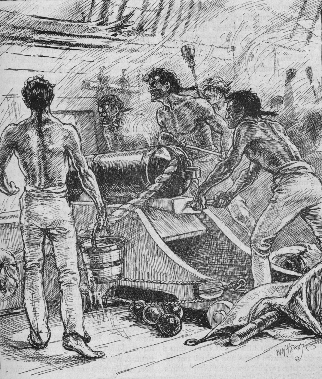 The Royal Sovereigns Stuck To Their Guns, and Fought Them Like Fiends, 1902 by Paul Hardy