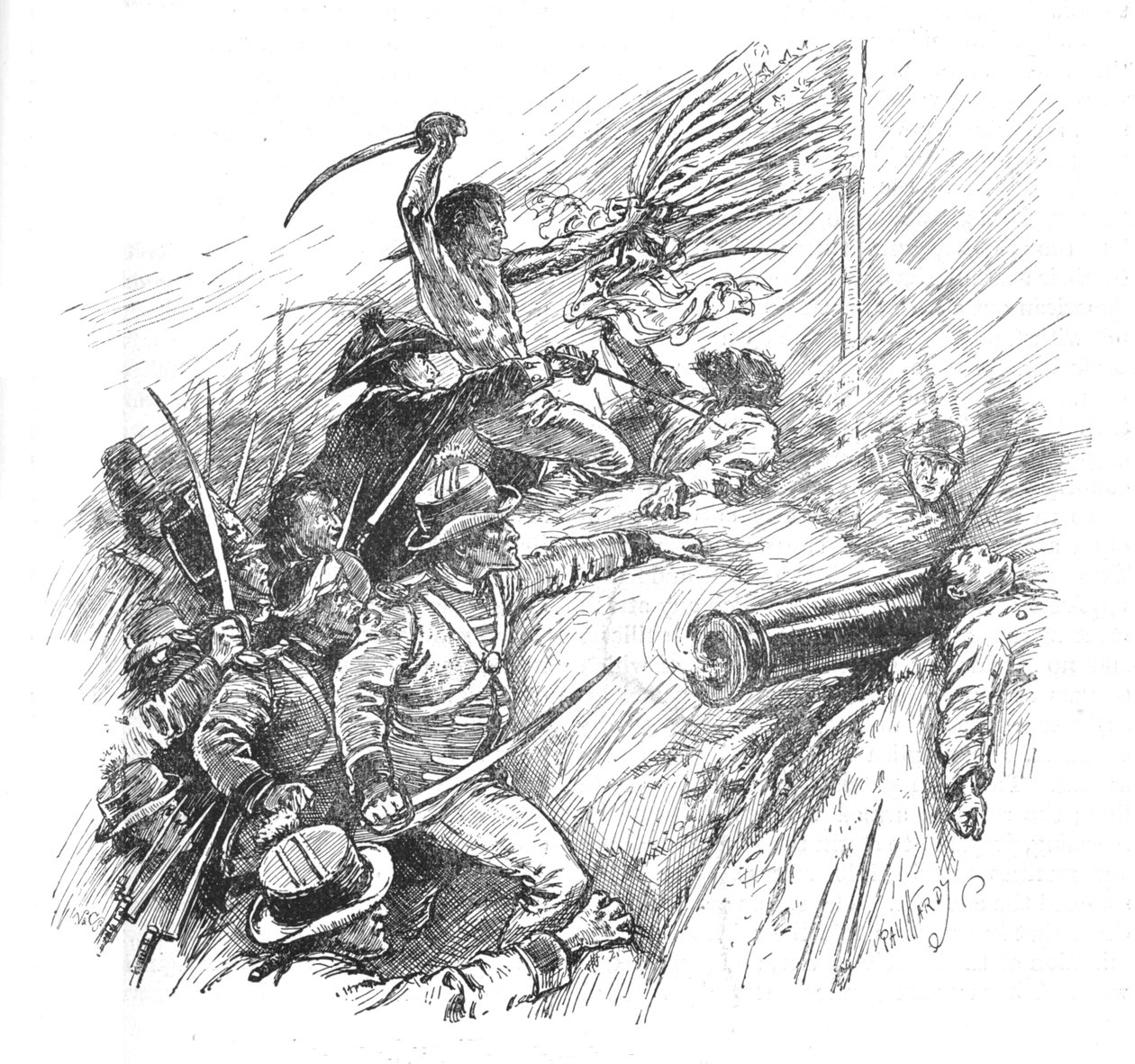They Strove To Scale The Rampart, 1902 by Paul Hardy