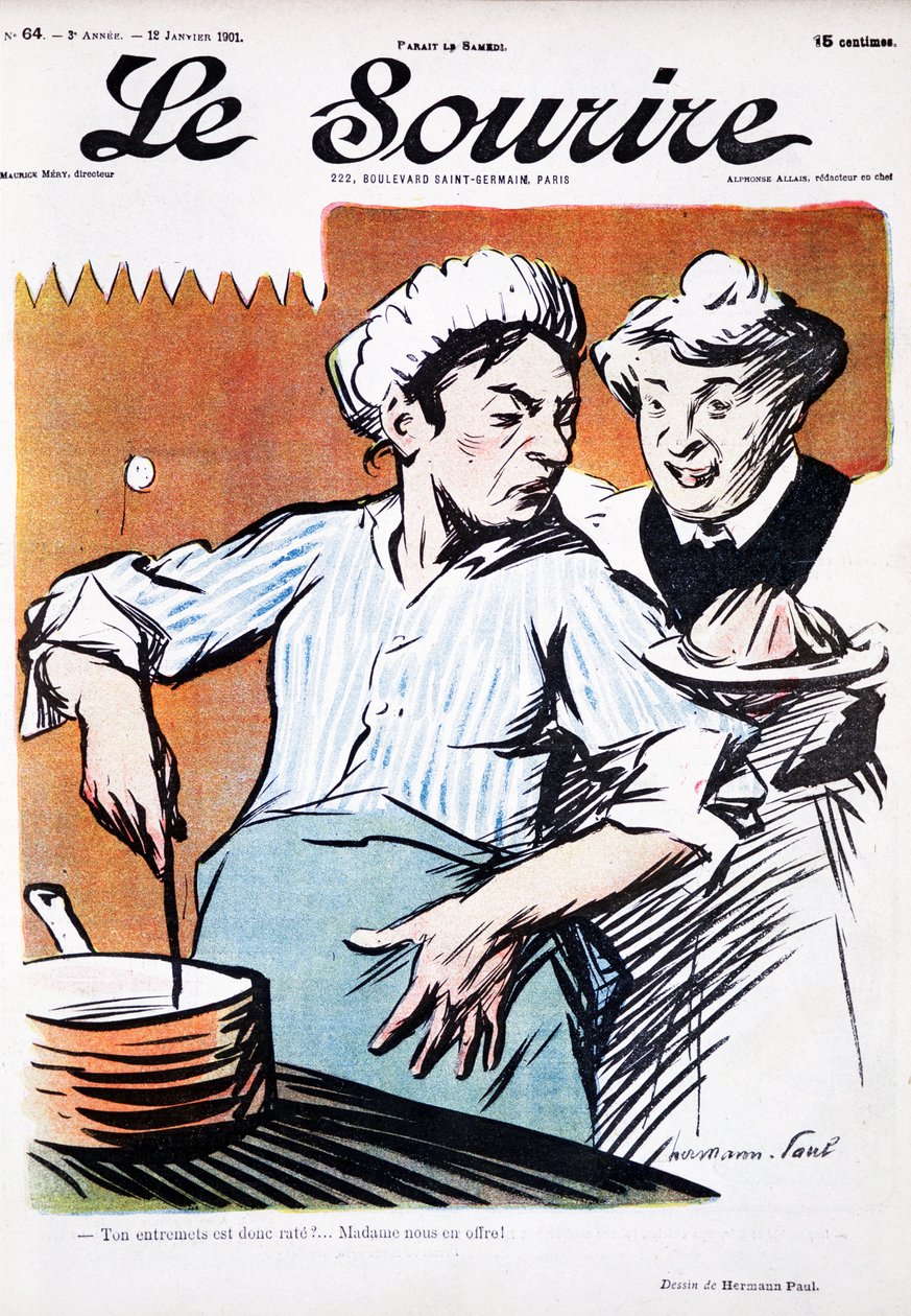 Two domestic cooks at a stove by Paul Hermann